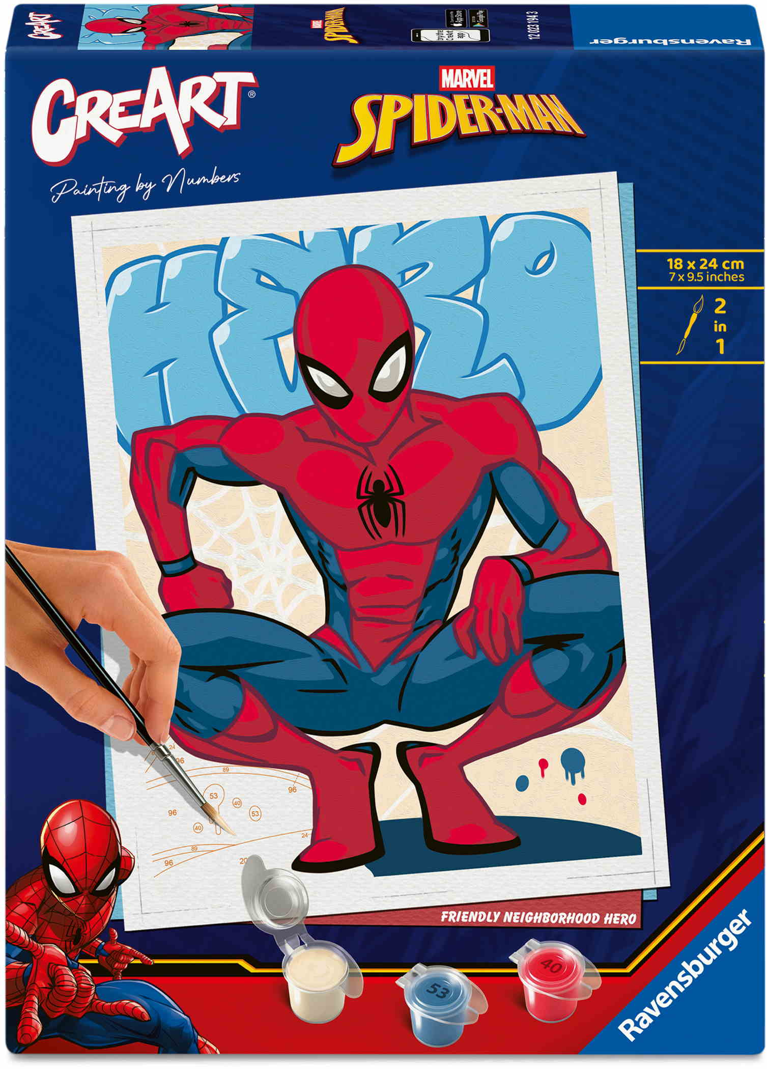 Ravensburger Malen nach Zahlen CREART Trend Serie D Marvel Held der Nachbarschaft 12023194