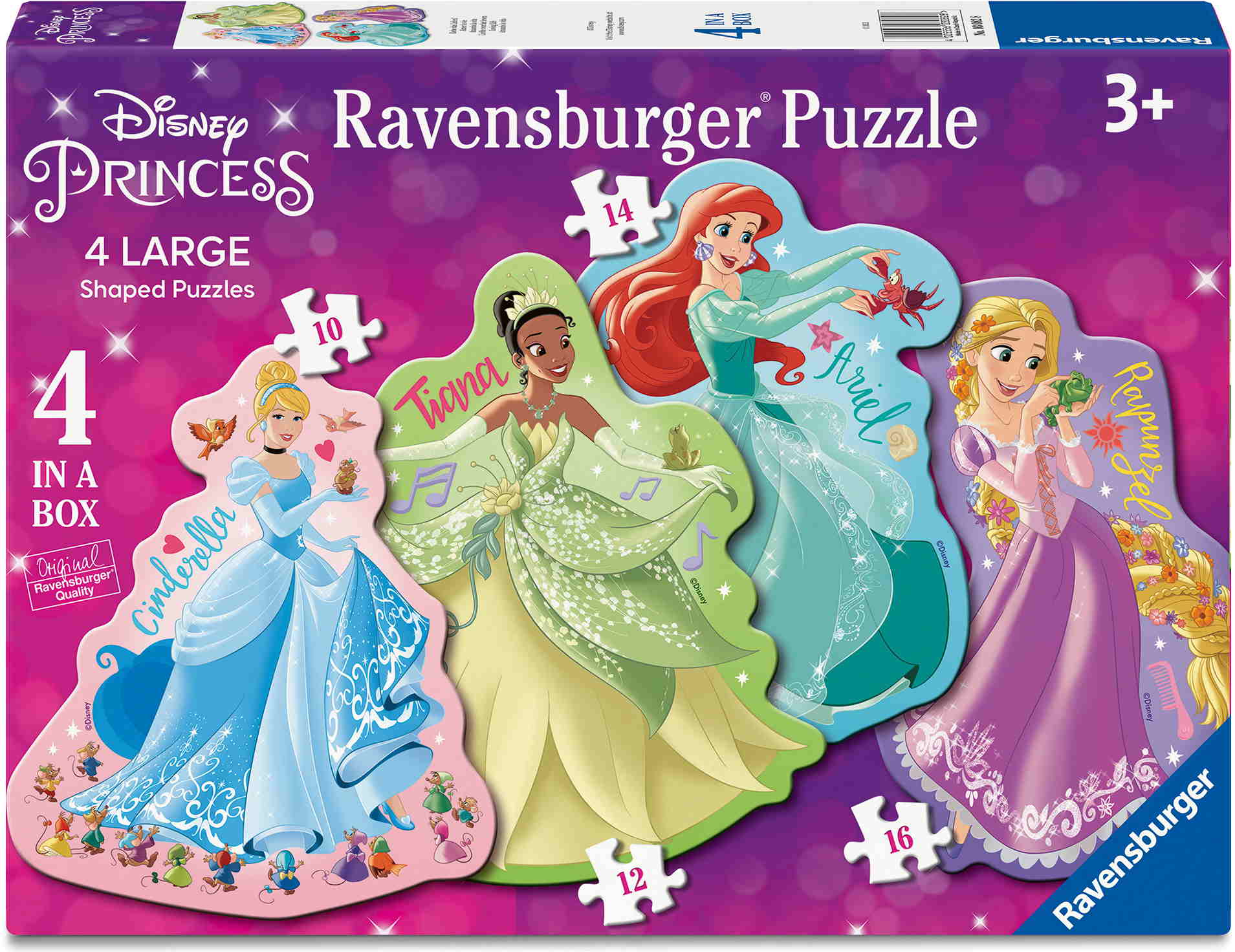 4 Puzzle 10, 12, 14, 16 Teile Ravensburger Kinder Puzzle Liebe das Leben! 03082