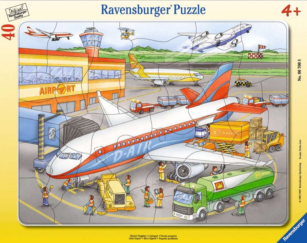 40 Teile Ravensburger Kinder Rahmen Puzzle Kleiner Flugplatz 06700