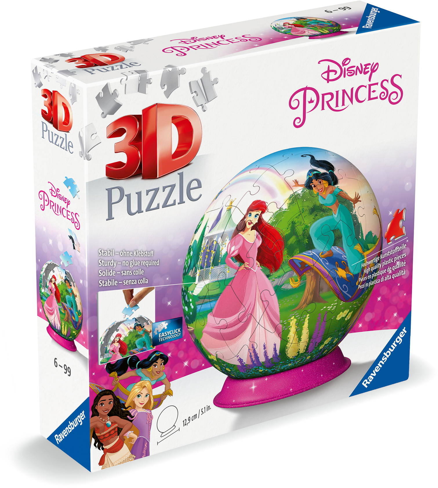72 Teile Ravensburger 3D Puzzle Ball Disney Princess 11579
