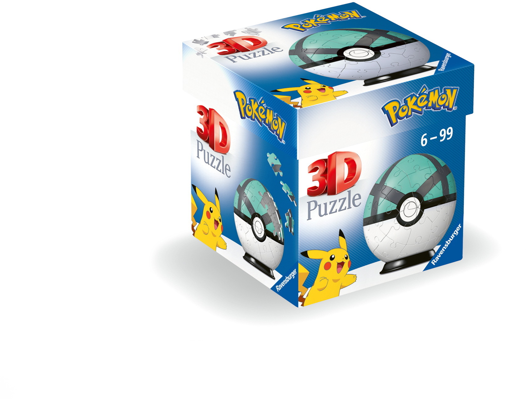54 Teile Ravensburger 3D Puzzle Ball Pok&eacute;mon Netzball 11581
