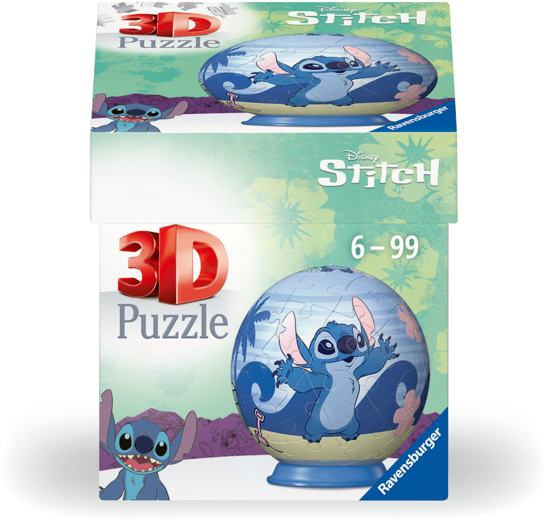 54 Teile Ravensburger 3D Puzzle Ball Disney Stitch 11597