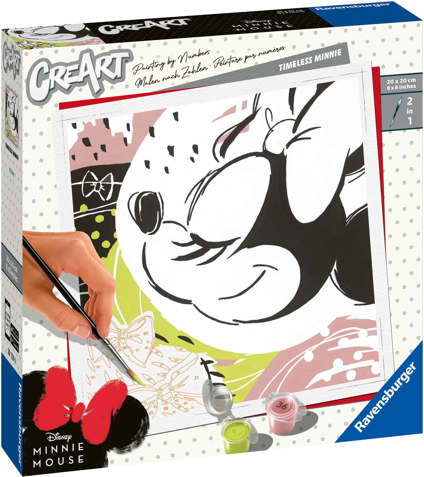 Ravensburger Malen nach Zahlen CREART Trend Serie Quadratisch Timeless Minnie 20126