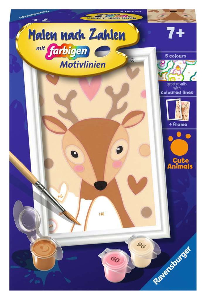 Ravensburger Malen nach Zahlen Classic Serie F Niedliches Reh 20290