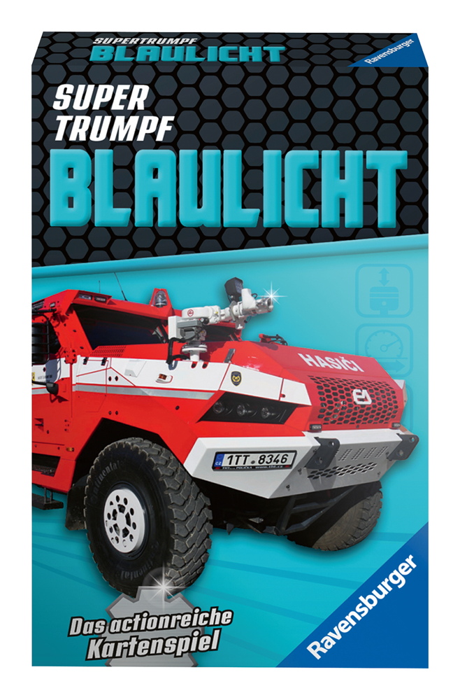 32 Blatt Ravensburger Kinder Kartenspiel Supertrumpf Blaulicht 20686