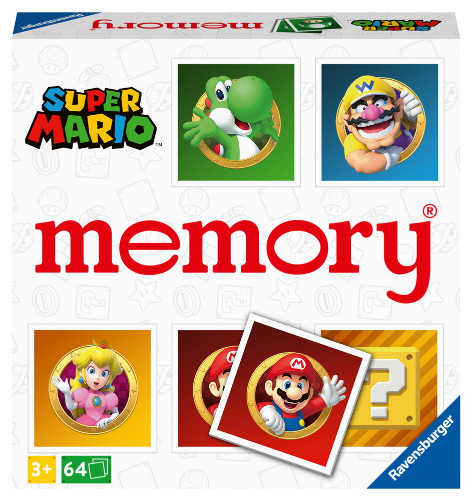 64 Karten Ravensburger Kinderspiel Kartenlegespiel memory Super Mario 20925