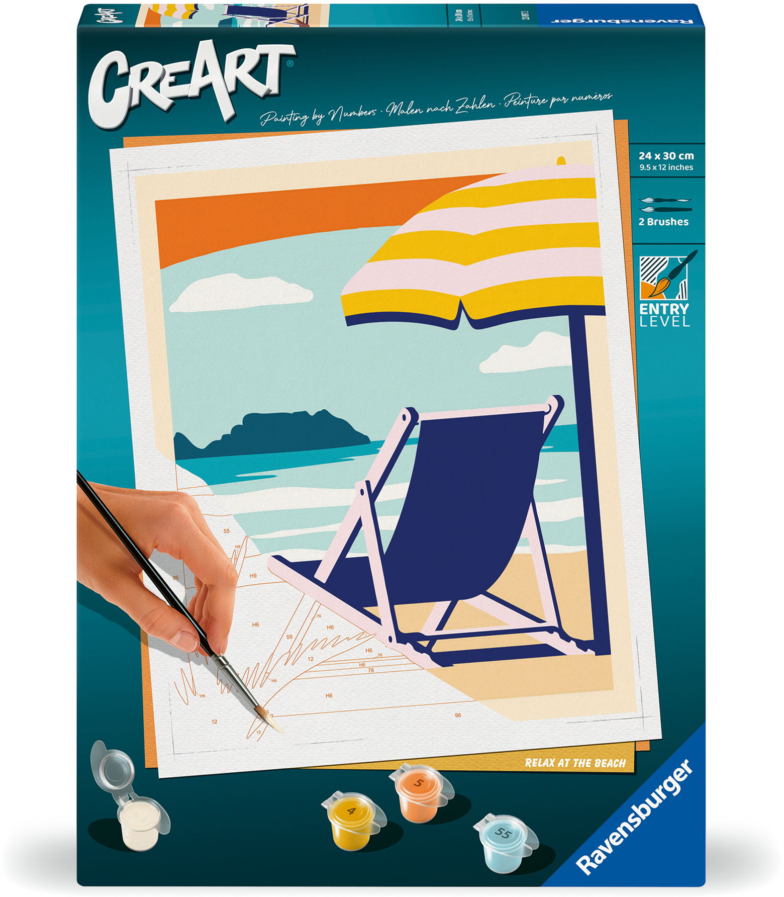 Ravensburger Malen nach Zahlen CREART Trend Serie C Relaxen am Strand 23897