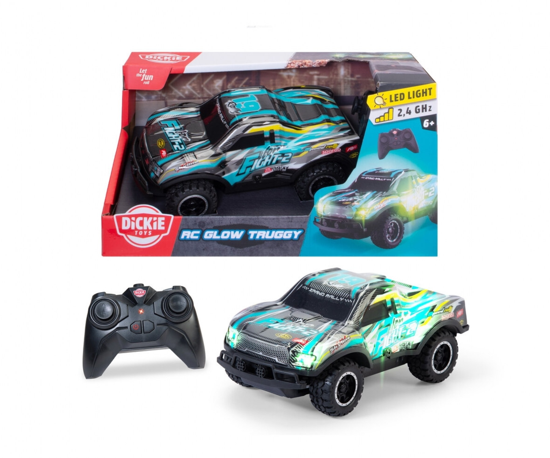 Dickie ferngesteuertes Fahrzeug Auto Go Crazy RC Glow Truggy 201103016