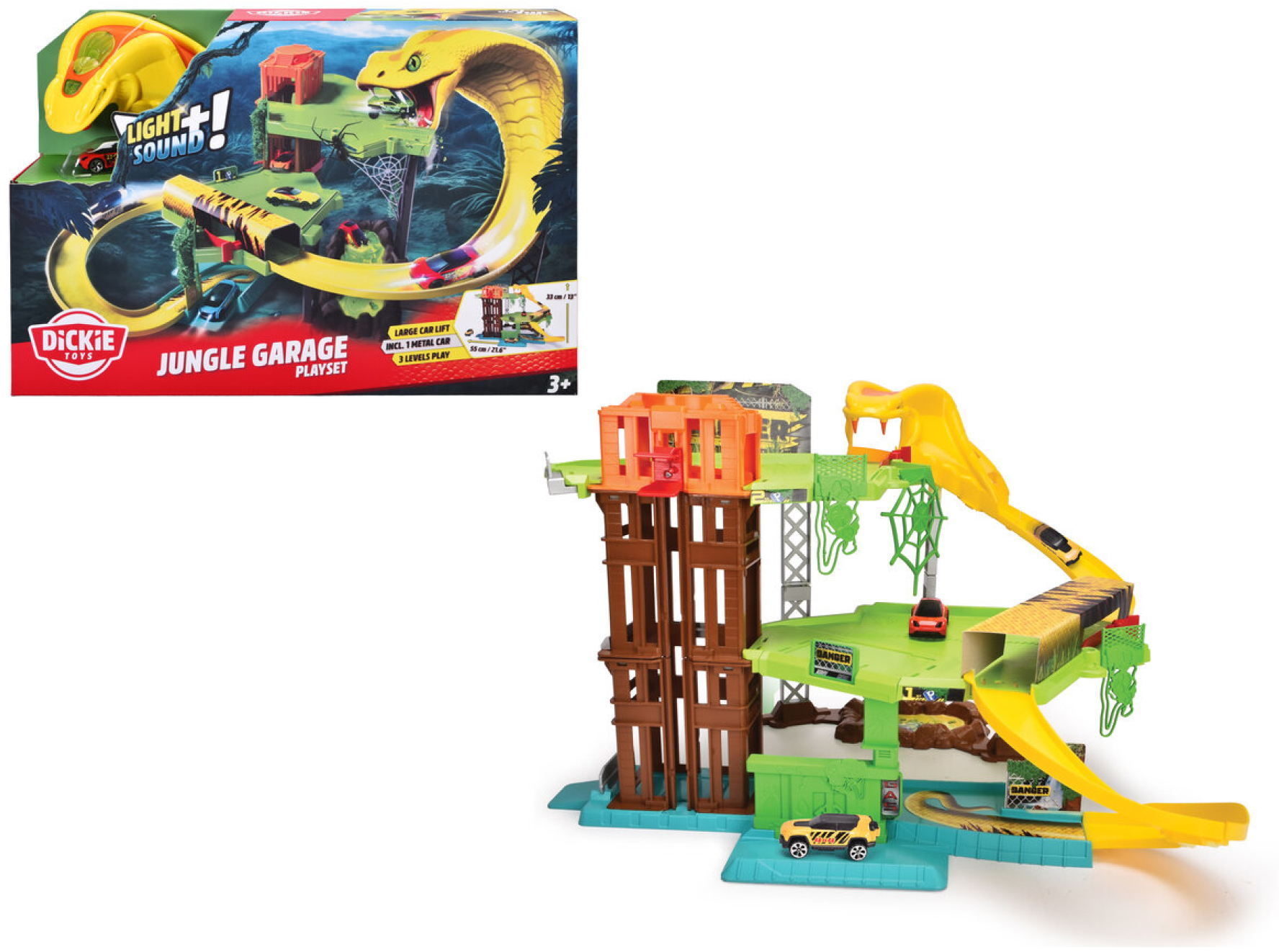 Dickie Spielfahrzeug Go Action / Play & Store Jungle Garage 203338004