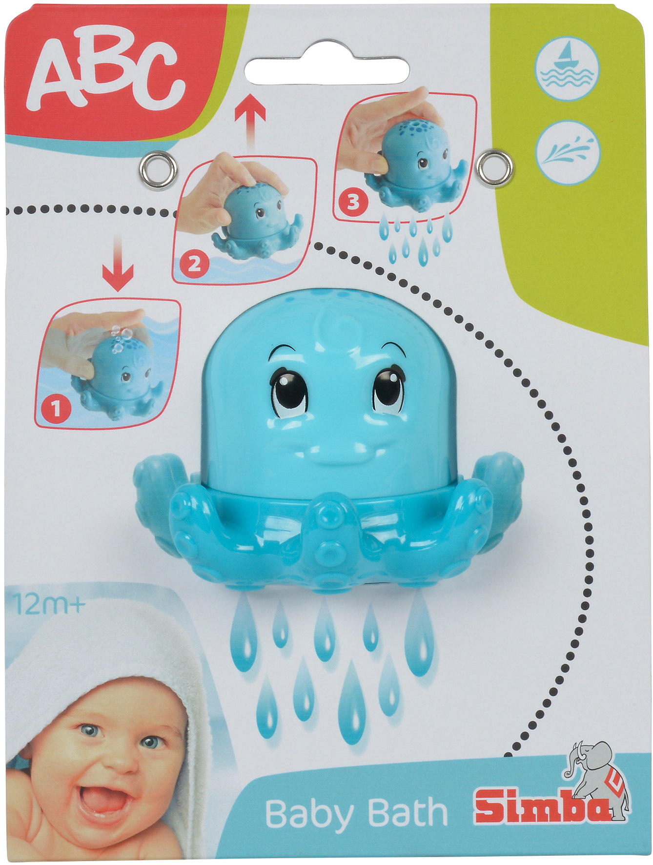 ABC Kleinkindwelt Badekrake mit lustiger Wasserfunktion 104010023