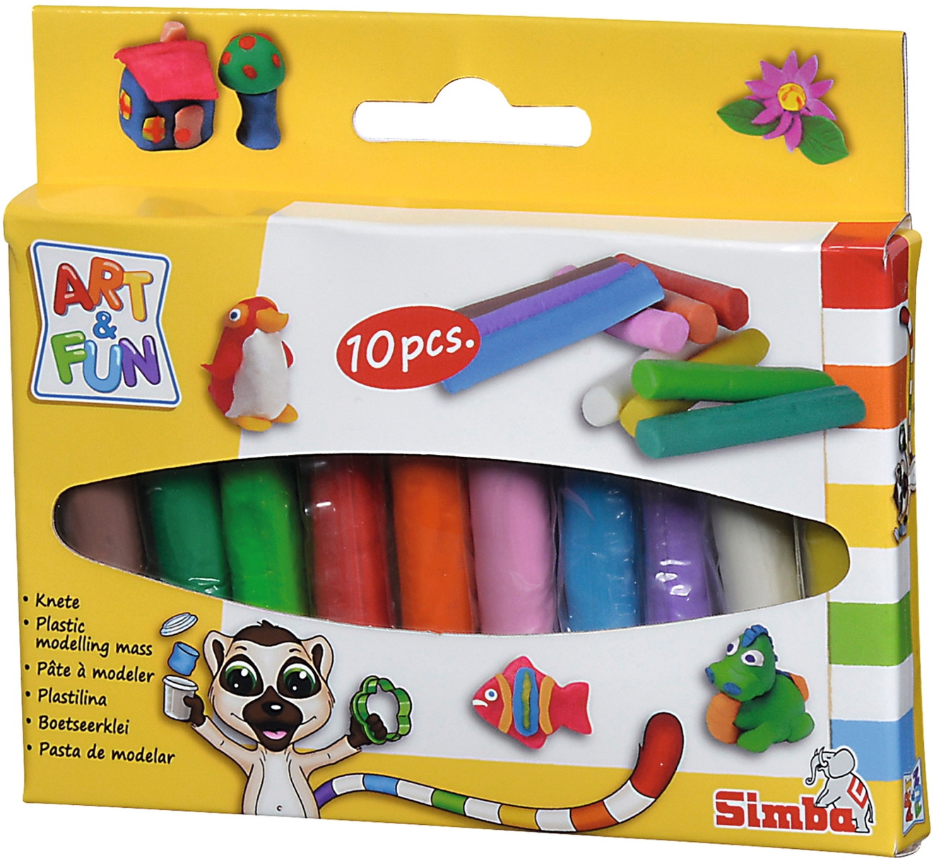Simba Spielzeug Kreativ Knete ART & FUN 10 Knetstangen 106324169