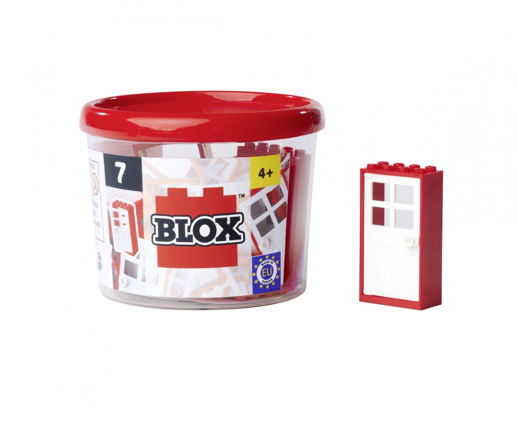 Simba Konstruktionsspielzeug Bausteine Blox 7 T�ren und Rahmen rot 104114558