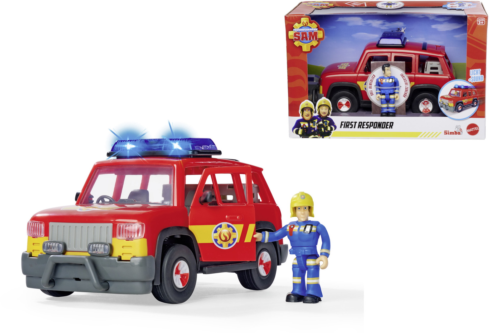 Simba Spielfahrzeug Feuerwehr Feuerwehrmann Sam First Responder Fahrzeug 109252658