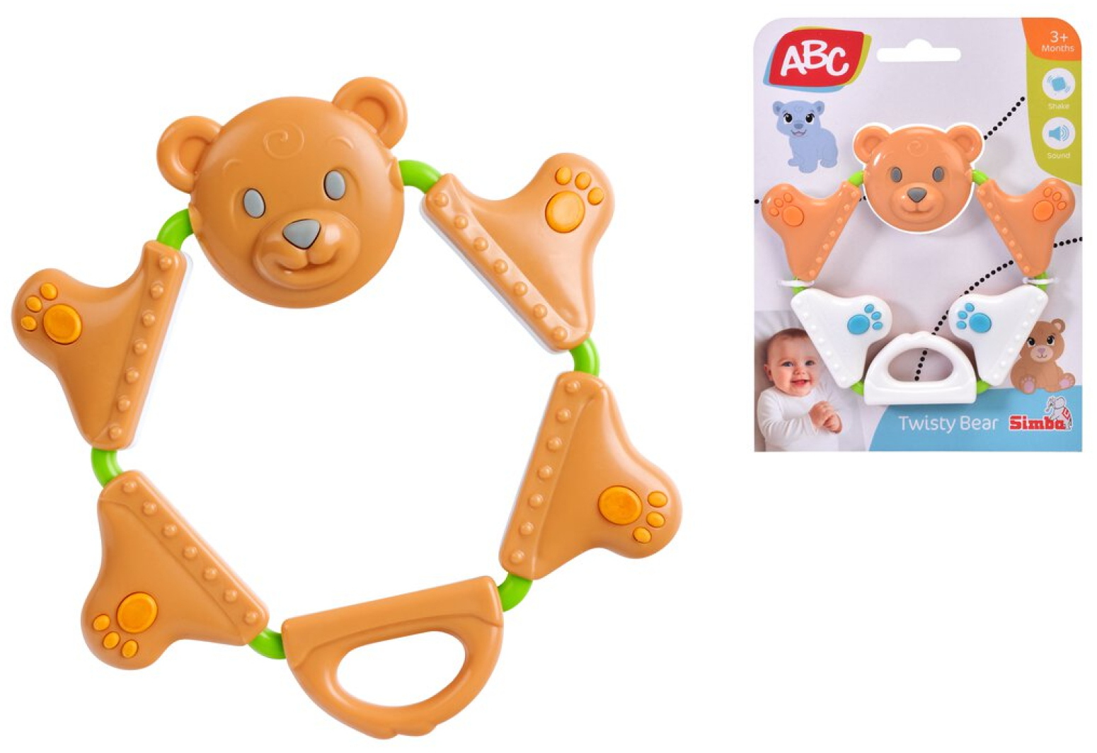 ABC Baby Babywelt Greifling ABC Twisty Bär 104010154
