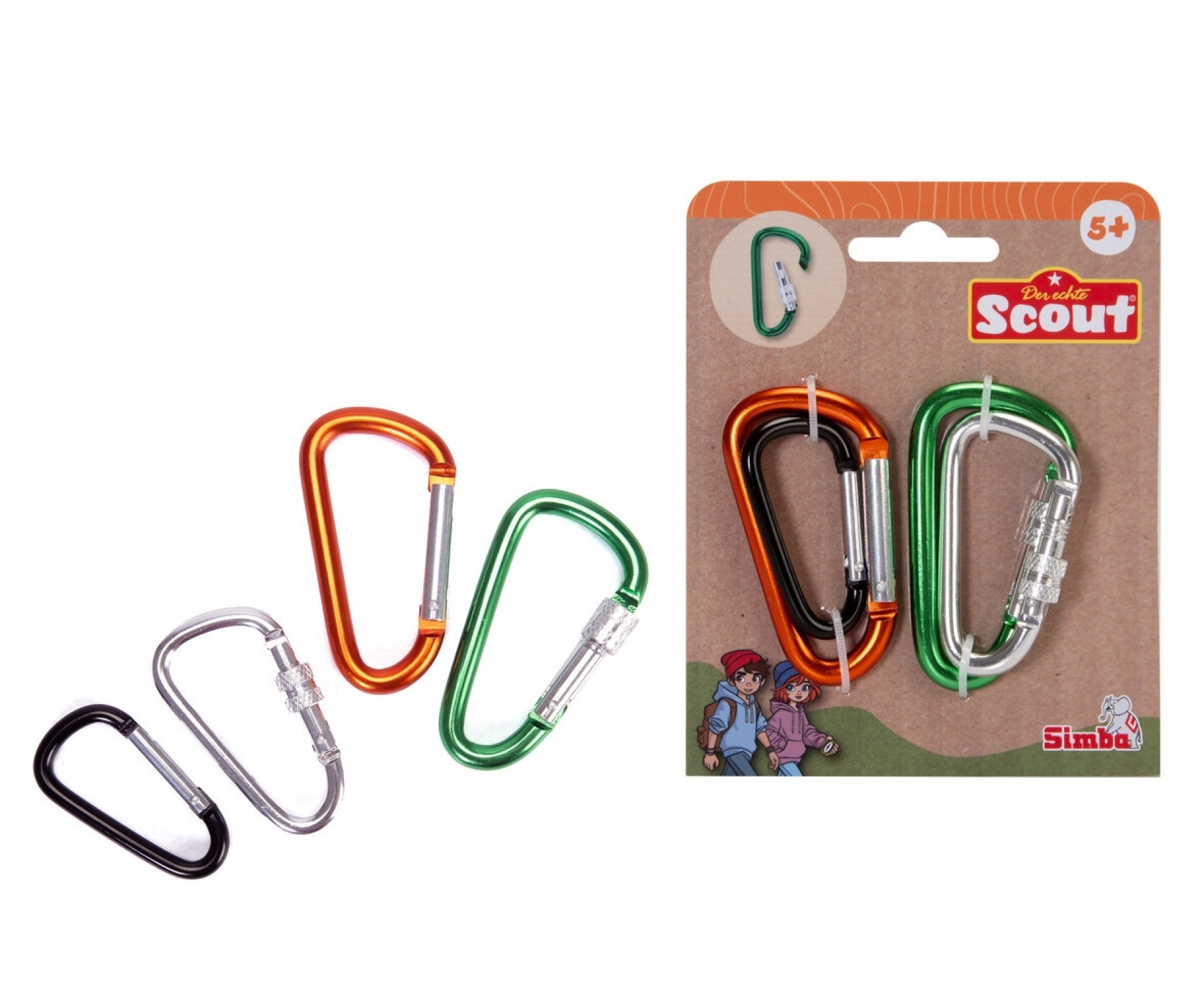 Simba Outdoor Forschen und Entdecken Scout Metallkarabiner 4 Stück 109452711