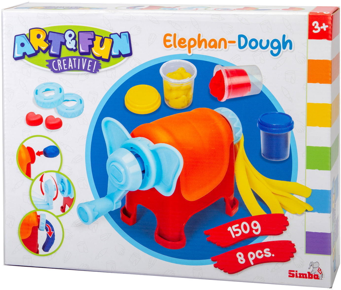 Simba Spielzeug Kreativ Knete ART & FUN Knetpresse Elefant Elephan-Dough 106324700