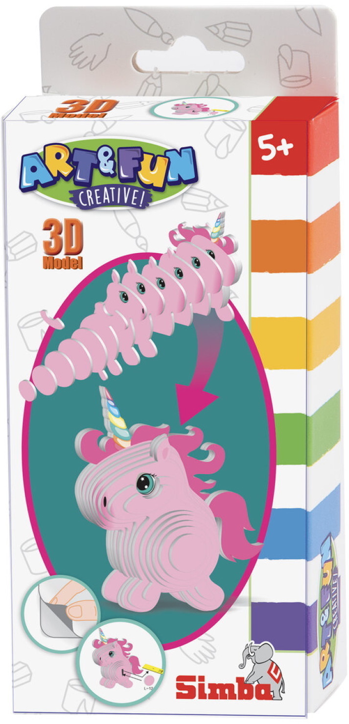 Simba Spielzeug Kreativit�t ART & FUN Basteln 3D Modell Einhorn 106304795