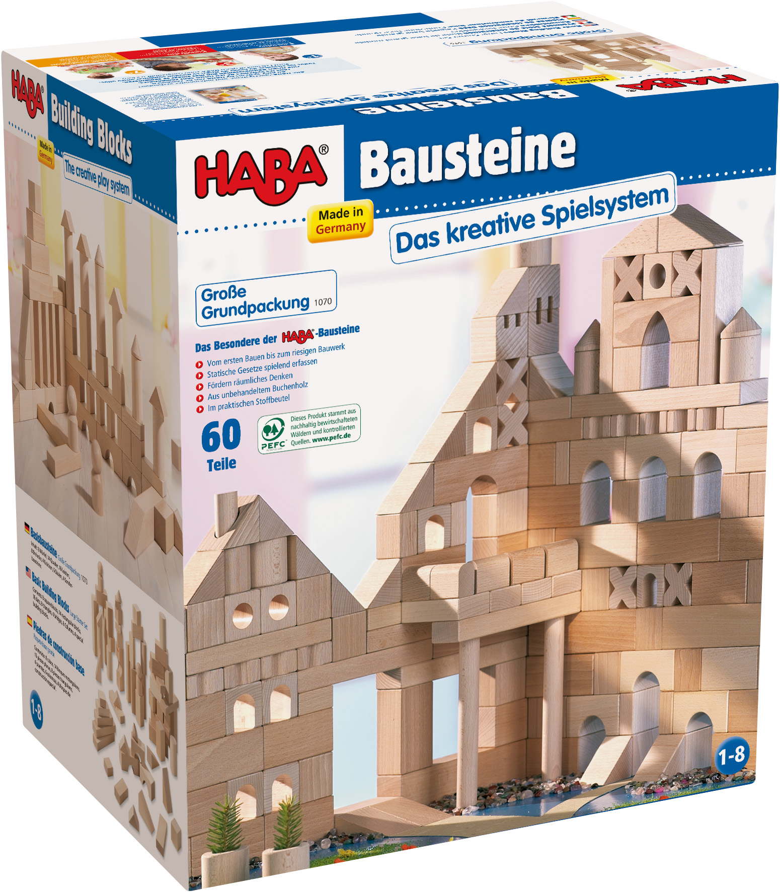 HABA Kleinkindwelt Holzbausteine Große Grundpackung 1001070001