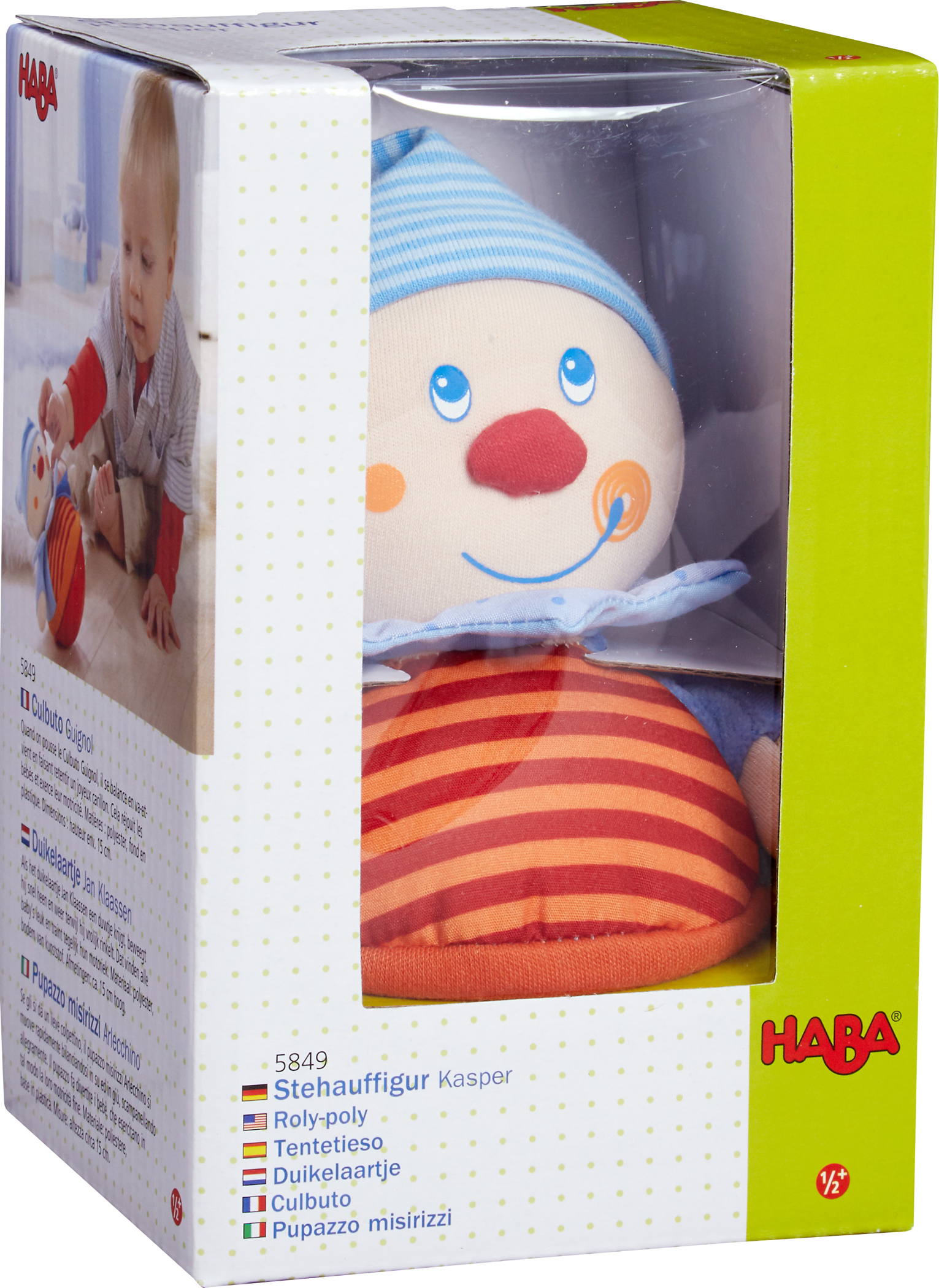 HABA Babywelt Multifunktionsspielzeug Stehauffigur Kasper 1005849001