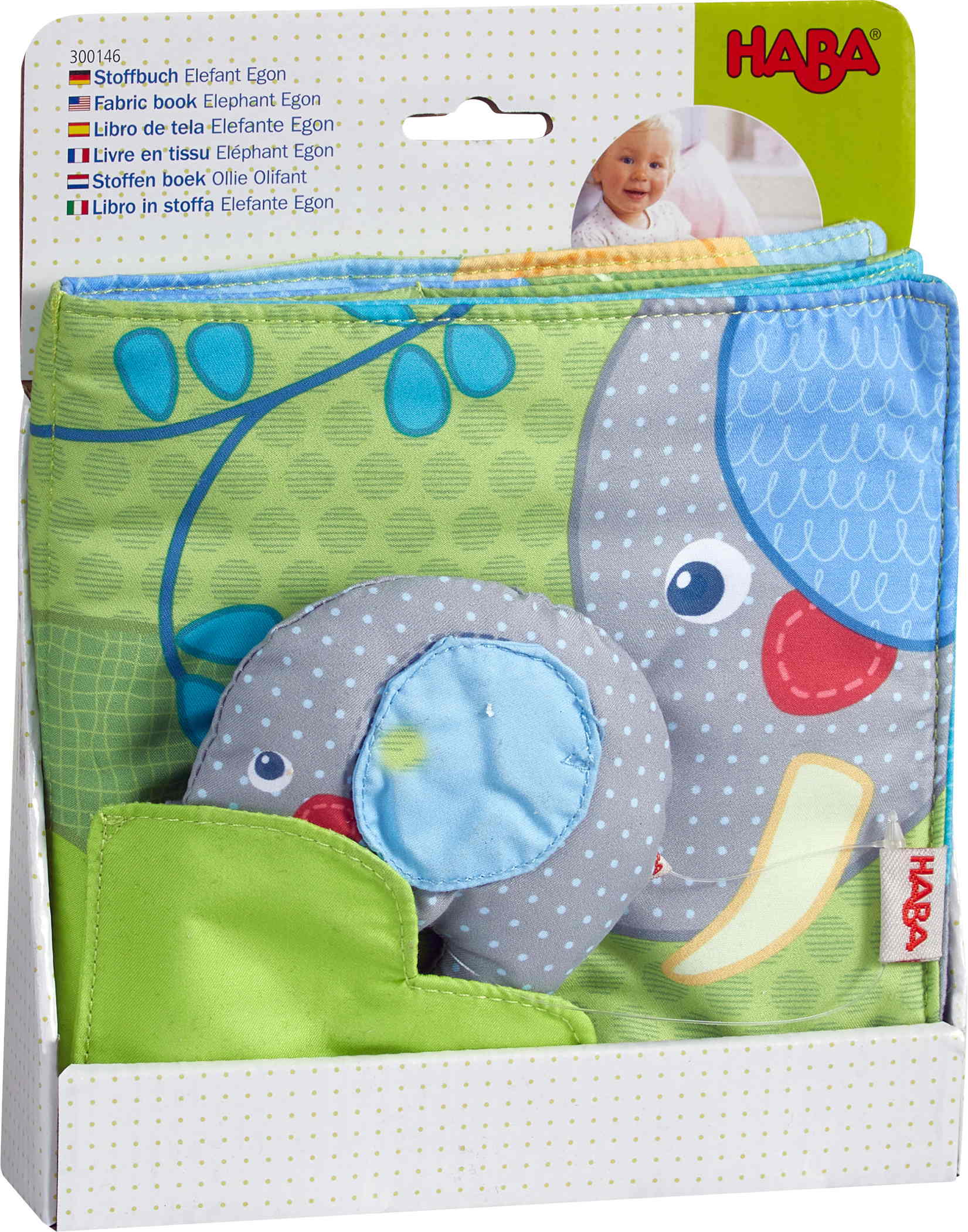HABA Babywelt Babyspielbuch Stoffbuch Elefant Egon 1300146001