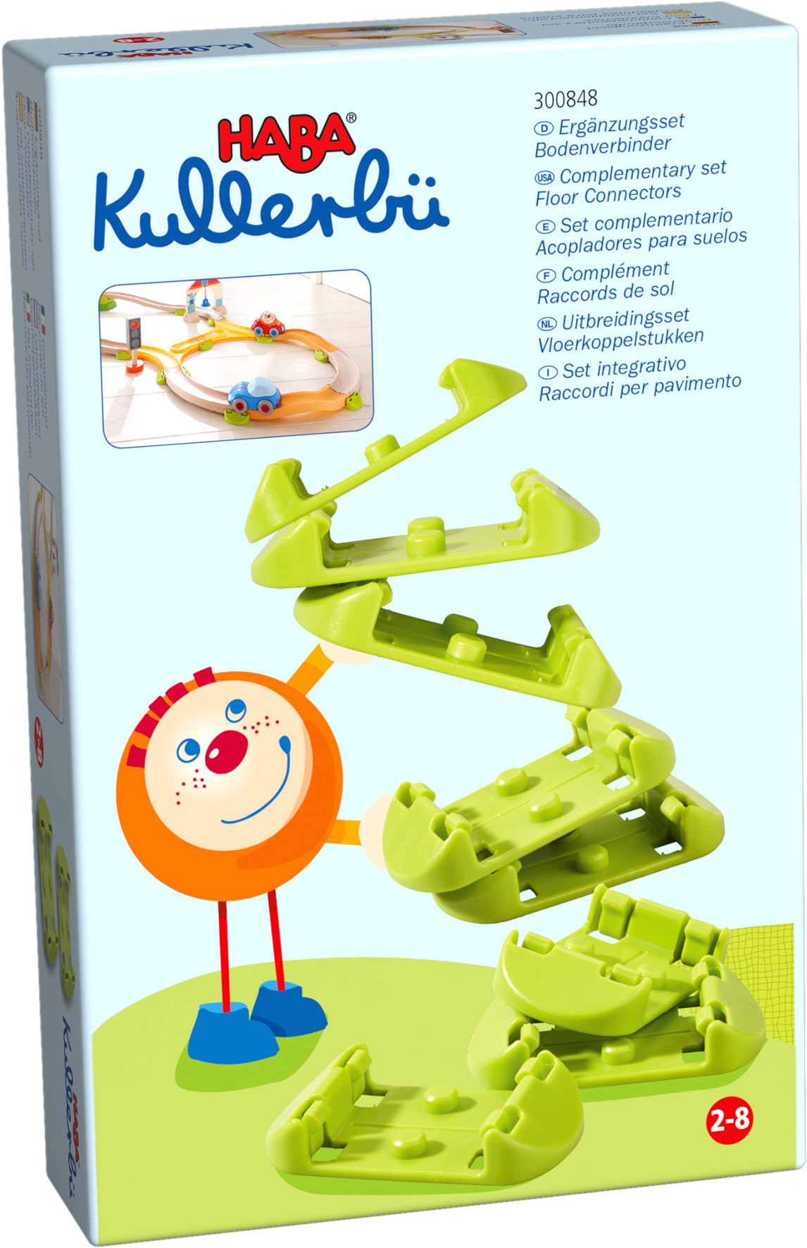 HABA Zubehör Kugelbahn Kullerbü Ergänzungsset Bodenverbinder 1300848001
