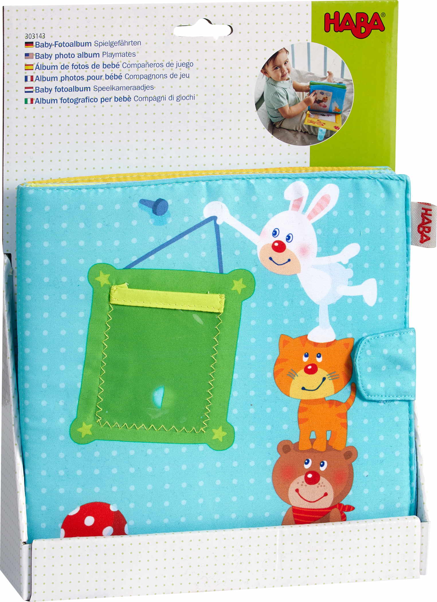 HABA Babywelt Babyspielbuch Baby Fotoalbum Spielgefährten 1303143001