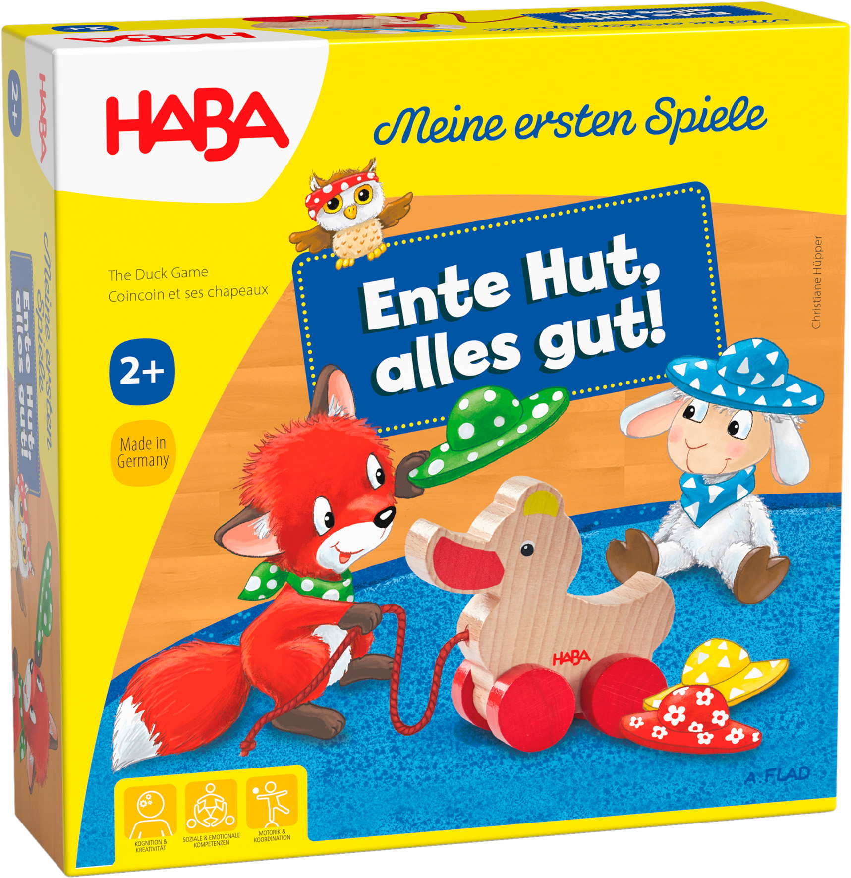 HABA Kinderspiel Spielsammlung Meine ersten Spiele Ente Hut, alles gut! 1307050001