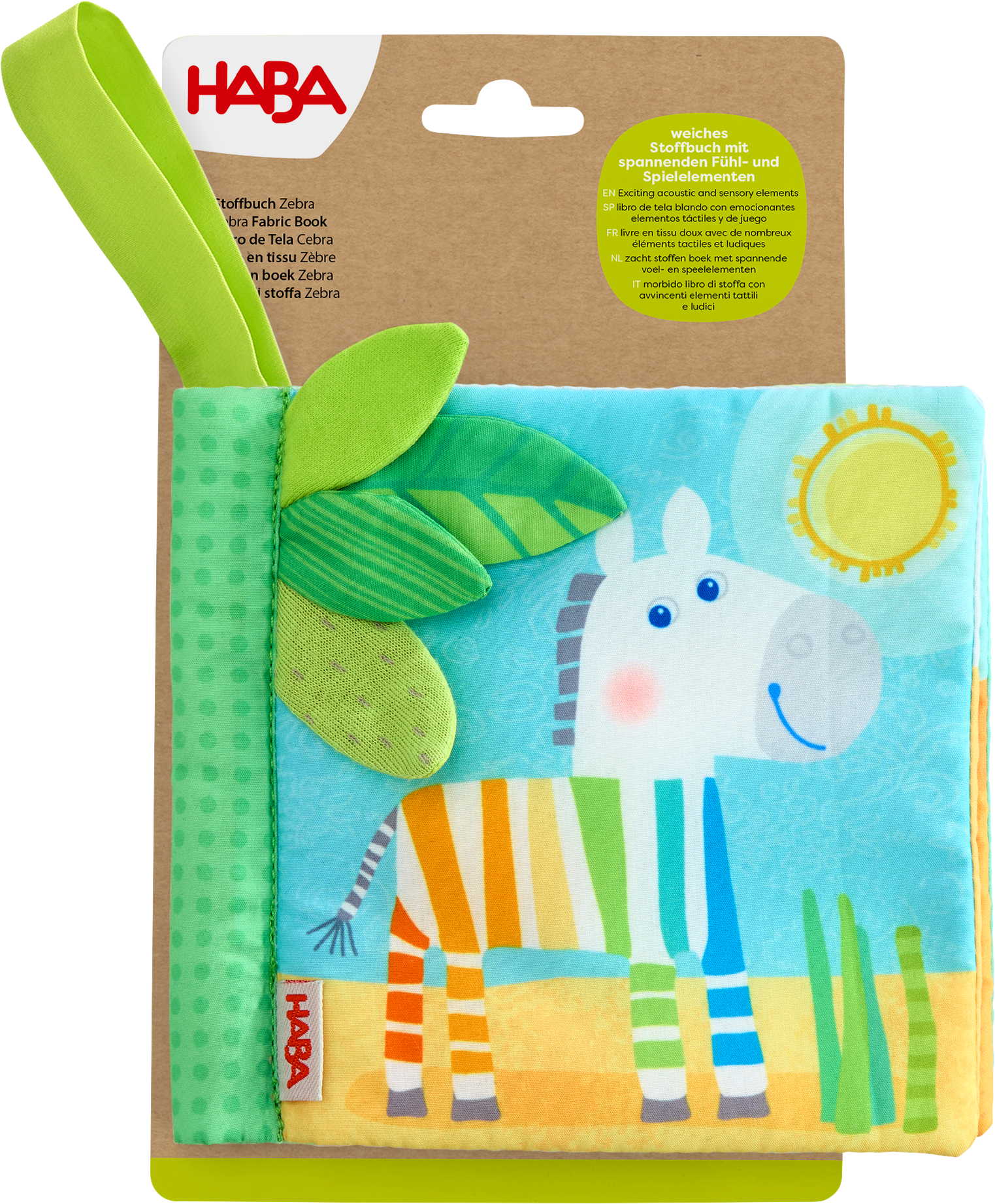 HABA Babywelt Babyspielbuch Stoffbuch Entdeckerbuch Zebra 2012338001