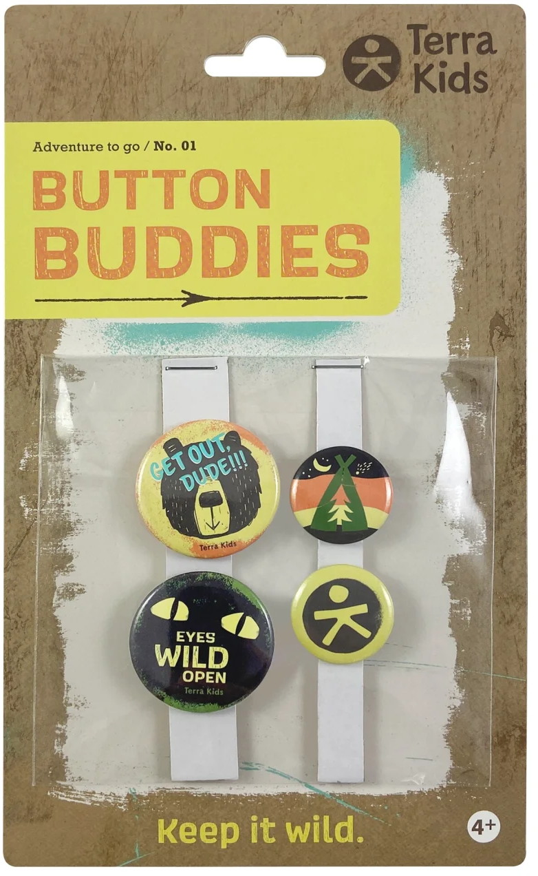 HABA Outdoor Kreativität Terra Kids Ansteckbuttons 4er Set Button Buddies 2014021001