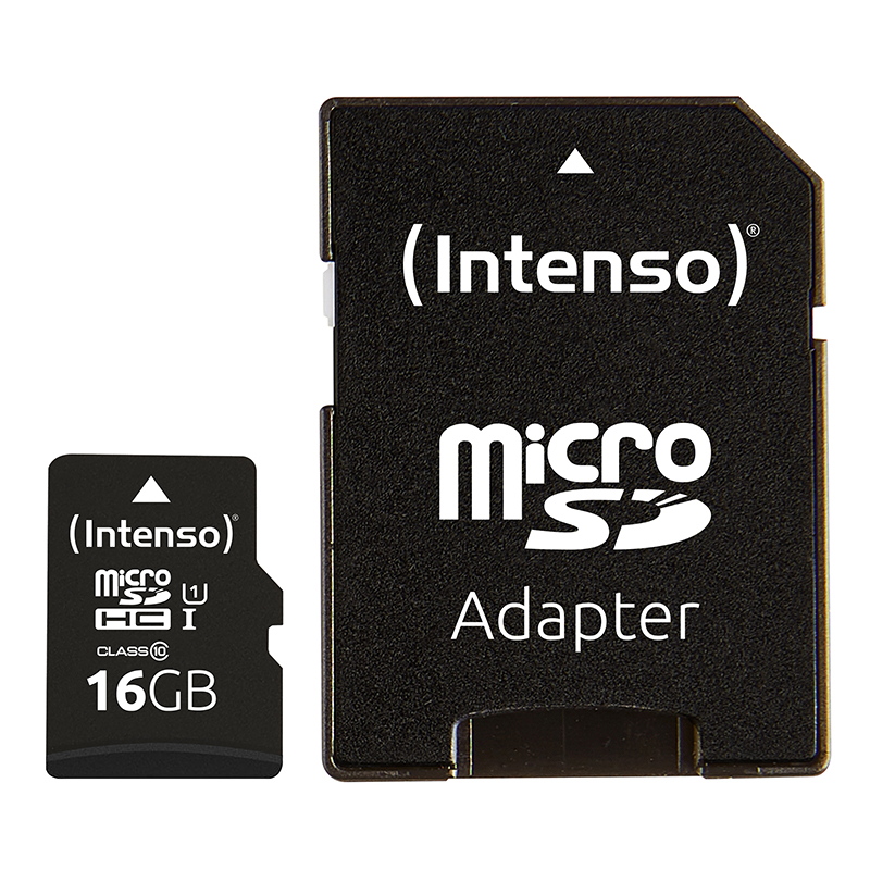 Intenso Micro SDHC Karte 16GB Speicherkarte UHS-I Performance 90 MB/s Class 10 bulk