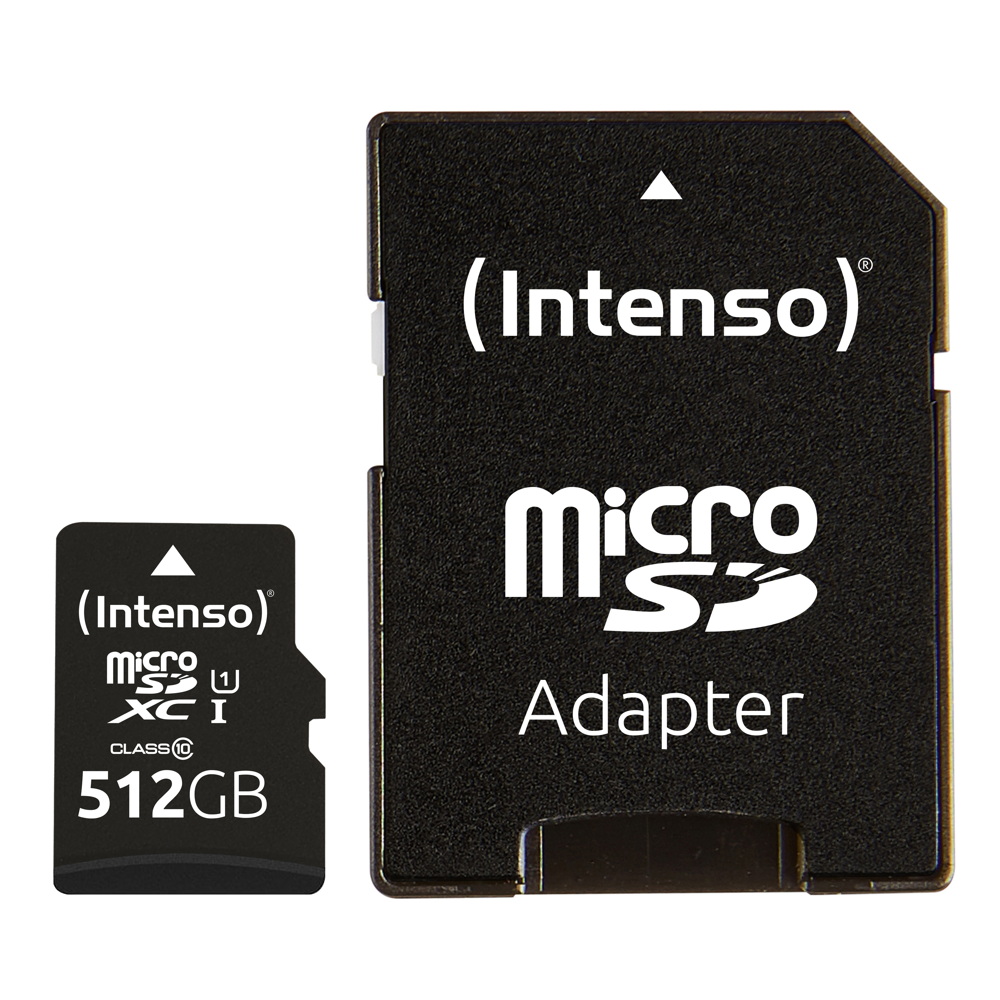 Intenso Micro SDXC Karte 512GB Speicherkarte UHS-I Performance 90MB/s Class 10 bulk