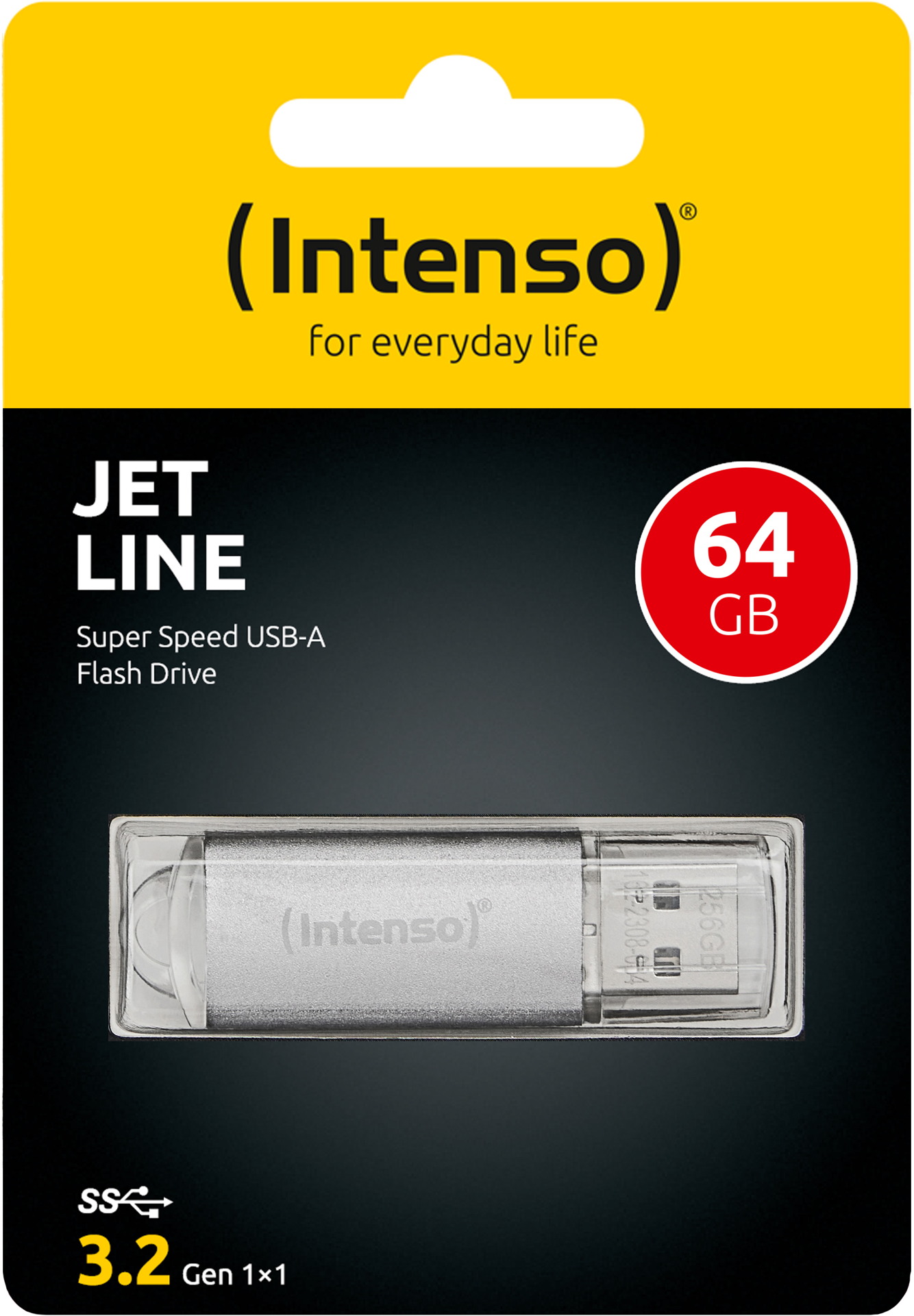 Intenso USB Stick 64GB Speicherstick Jet Line silber USB 3.2