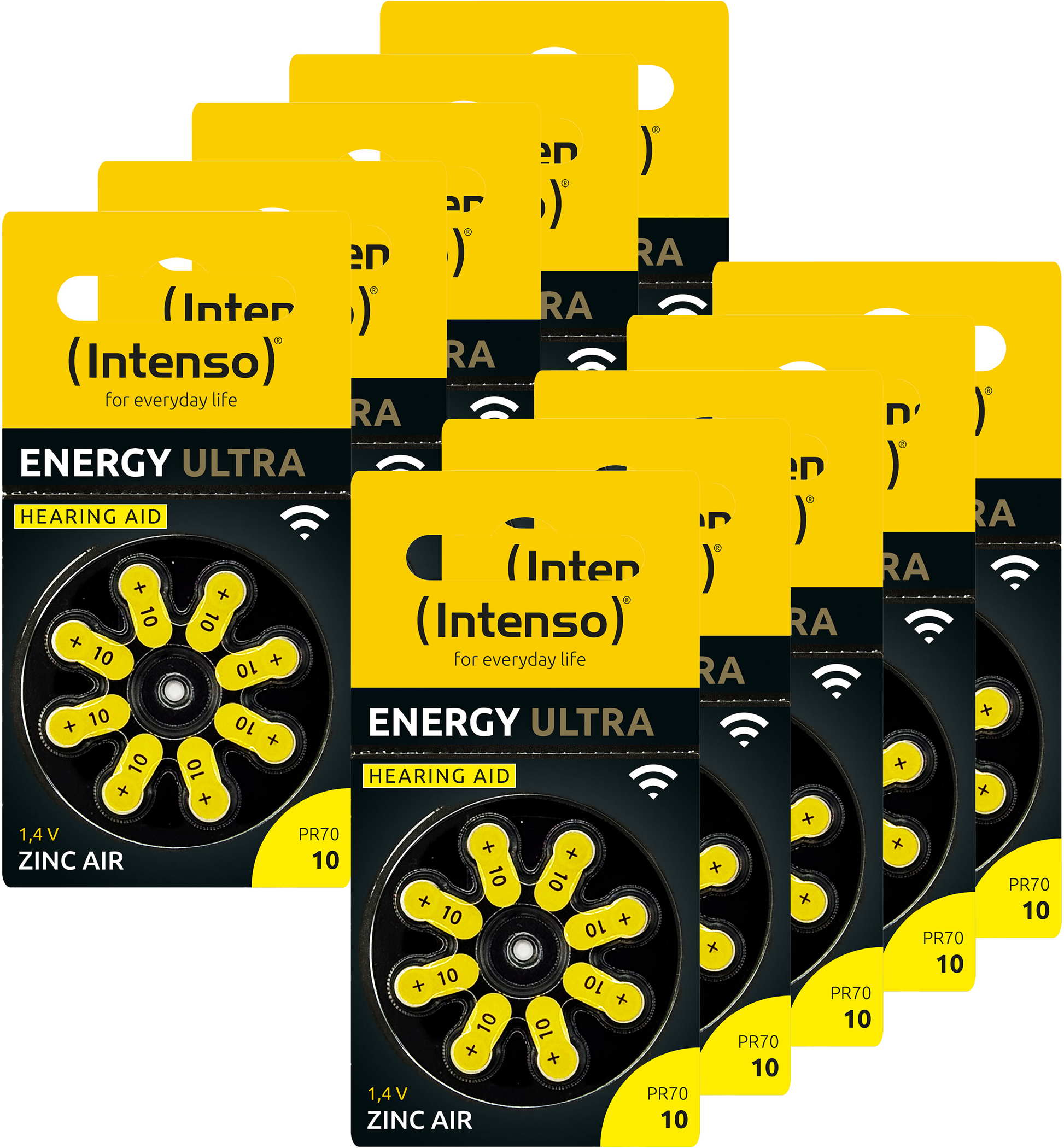 80 Intenso Energy Ultra Hearing Aid Typ 10 Zink-Luft H�rger�tebatterien im 8er Blister