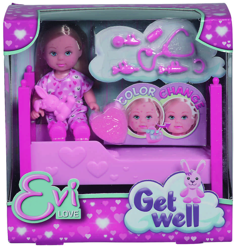 Simba Puppe Evi Love Get Well Evi ist krank mit Bett 105733407