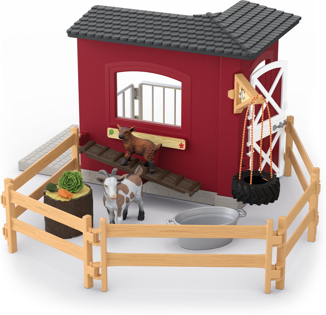 Schleich FARM WORLD Ziegenstall Set 31 Teile 42726