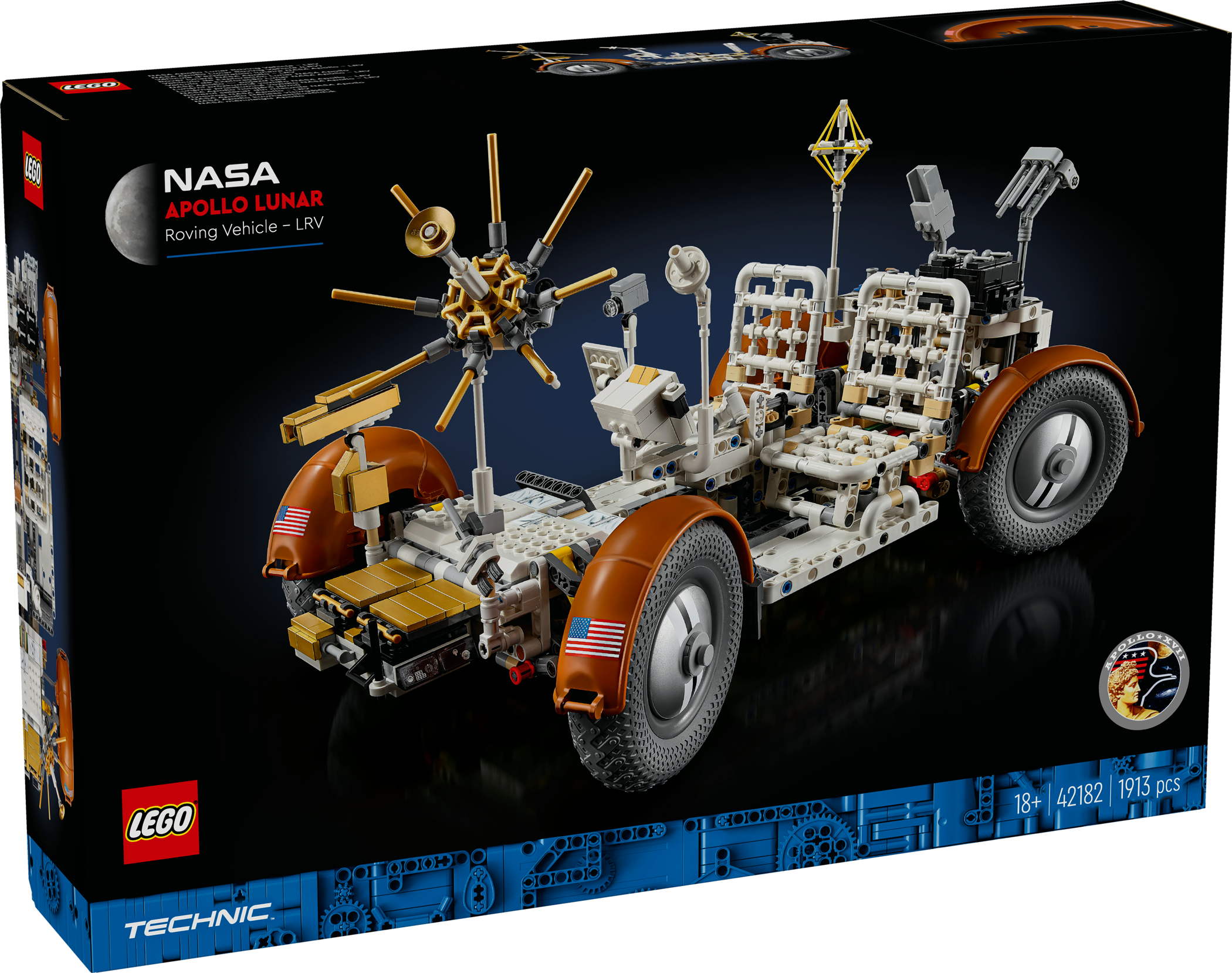 LEGO&reg; Technic NASA Apollo Lunar Roving Vehicle (LRV) 1913 Teile 42182