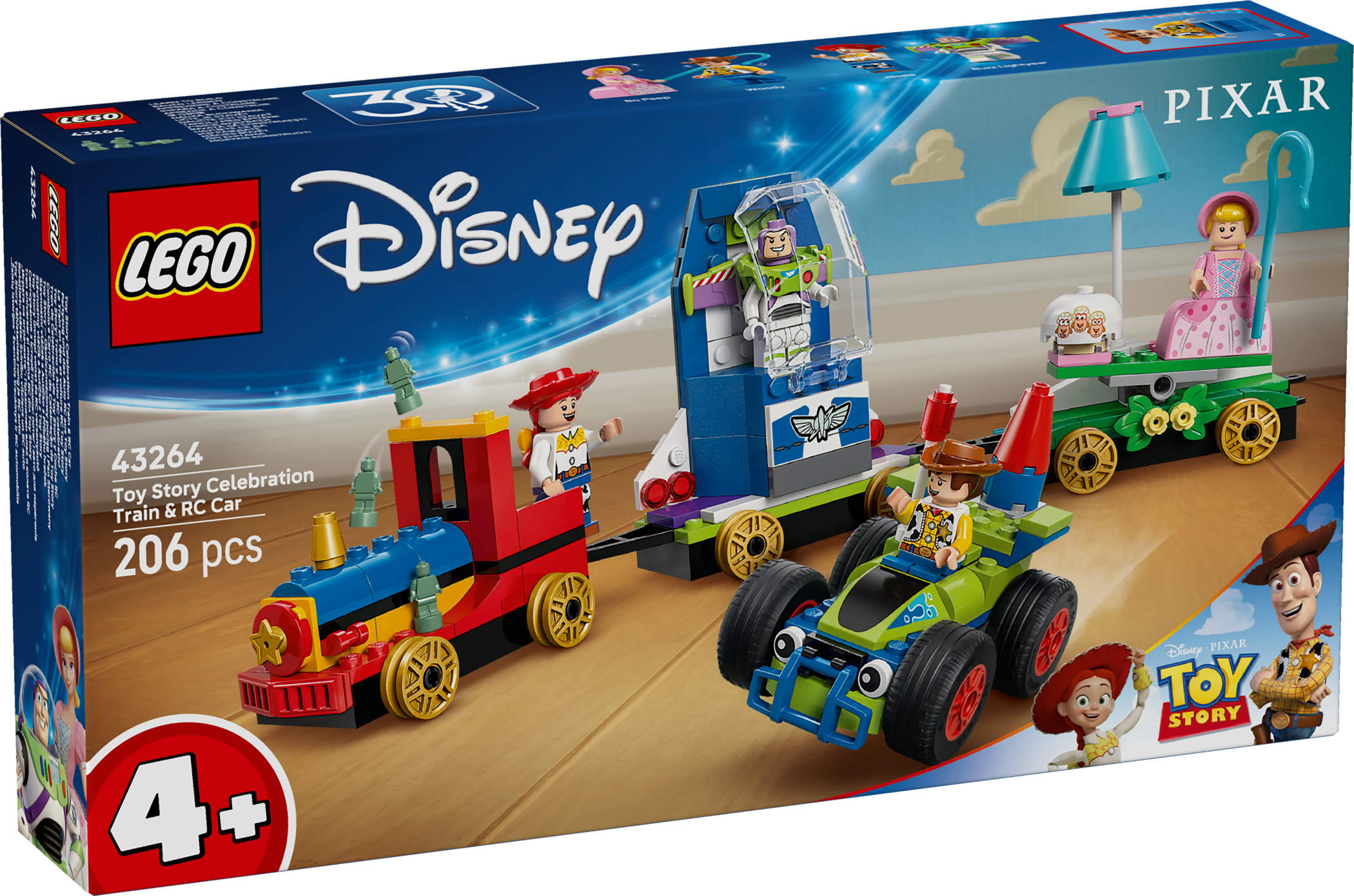 LEGO&reg; Disney Pixar Partyzug und das Auto RC aus Toy Story 206 Teile 43264