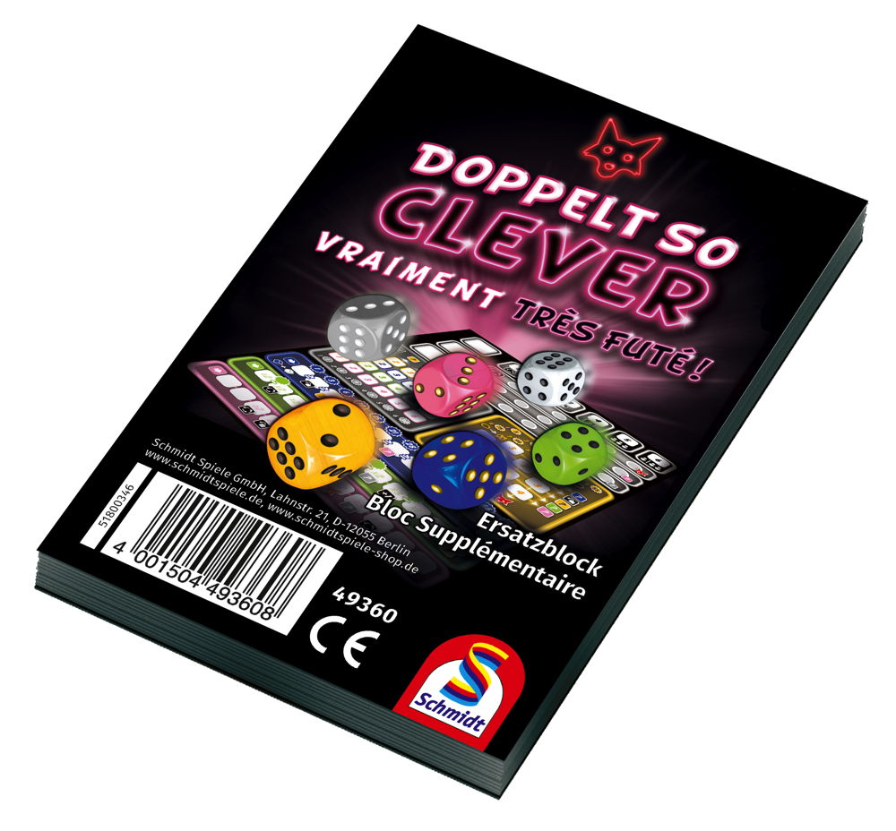 1 Schmidt Spiele Zusatzblock Doppelt so clever! 49360