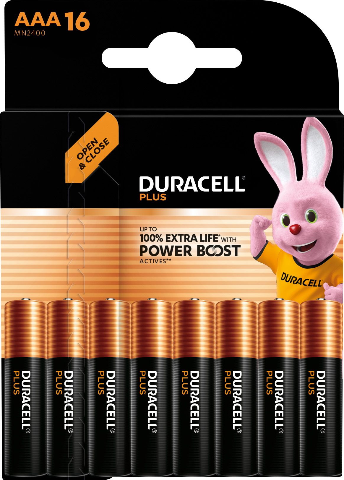 16 Duracell Plus AAA / Micro Alkaline Power Boost Batterien im 16er Blister