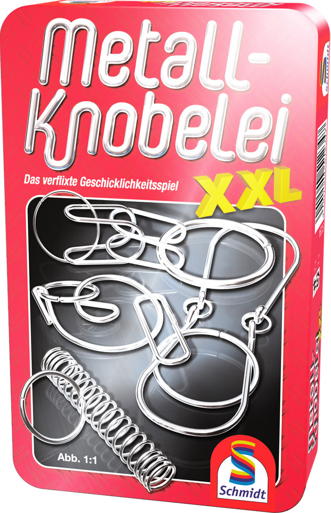 Schmidt Spiele Reisespiel Geschicklichkeitsspiel Metall-Knobelei XXL 51234
