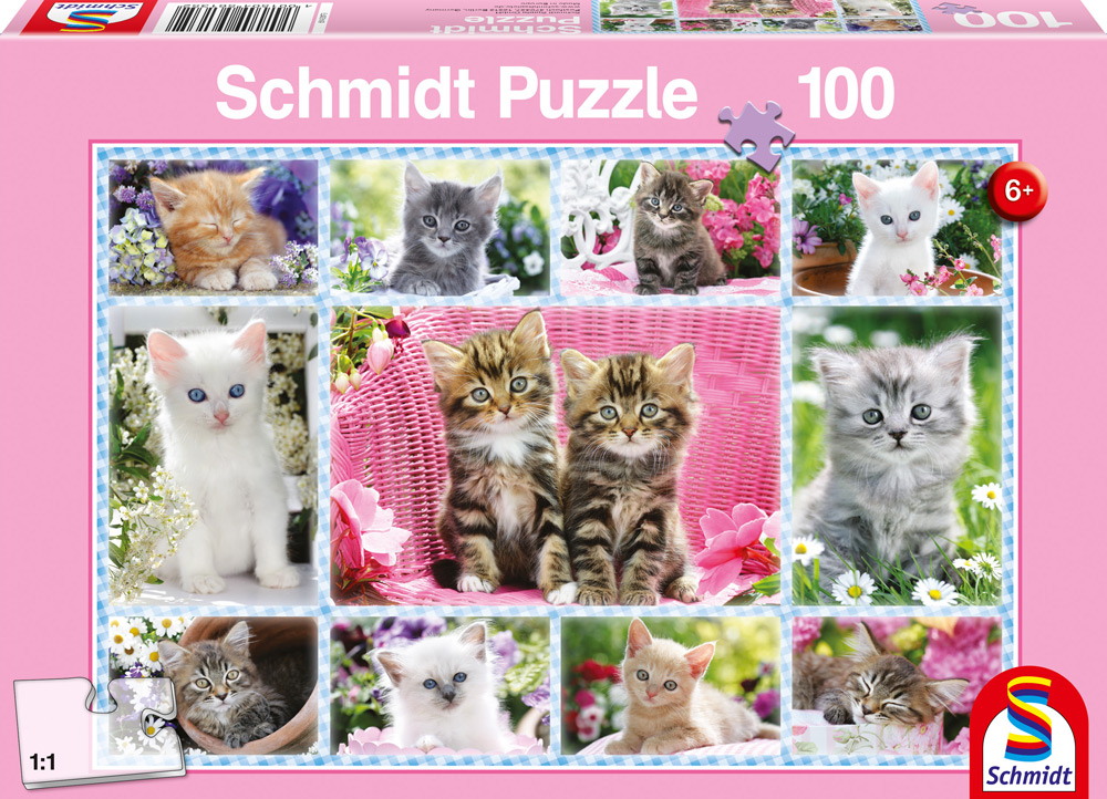 100 Teile Schmidt Spiele Kinder Puzzle Katzenbabys 56135