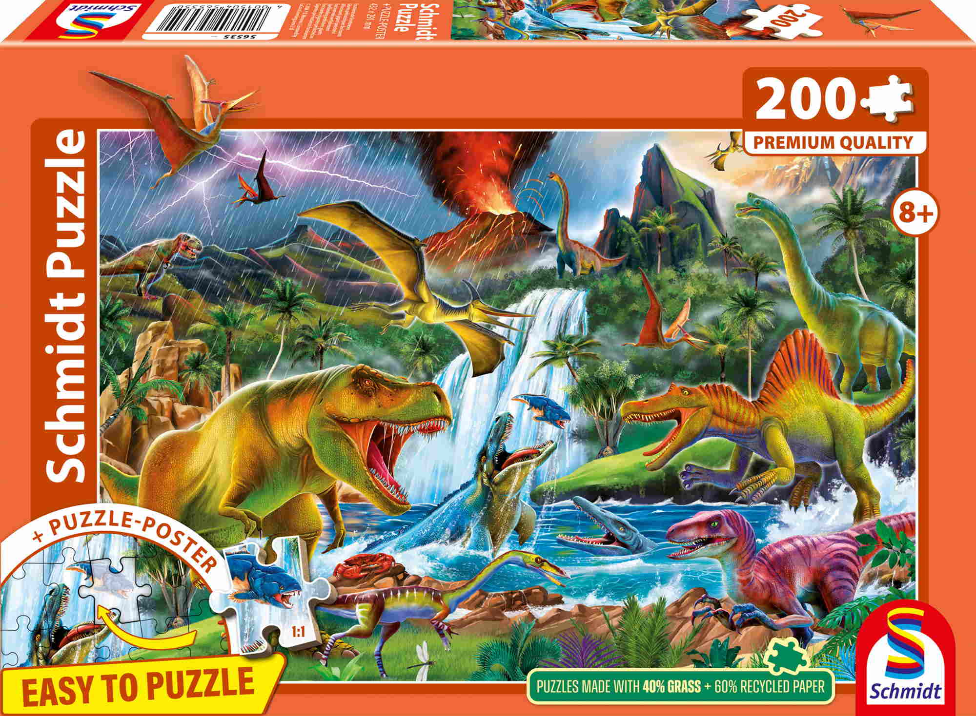 200 Teile Schmidt Spiele Kinder Puzzle Faszinierende Urzeitriesen 56535