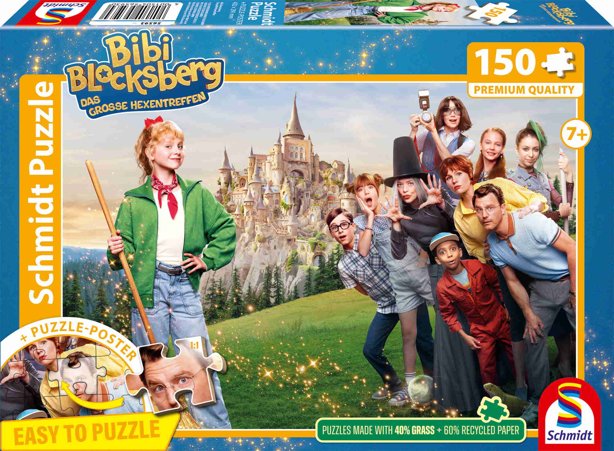 150 Teile Schmidt Spiele Kinder Puzzle Bibi Blocksberg Das große Hexentreffen 56593