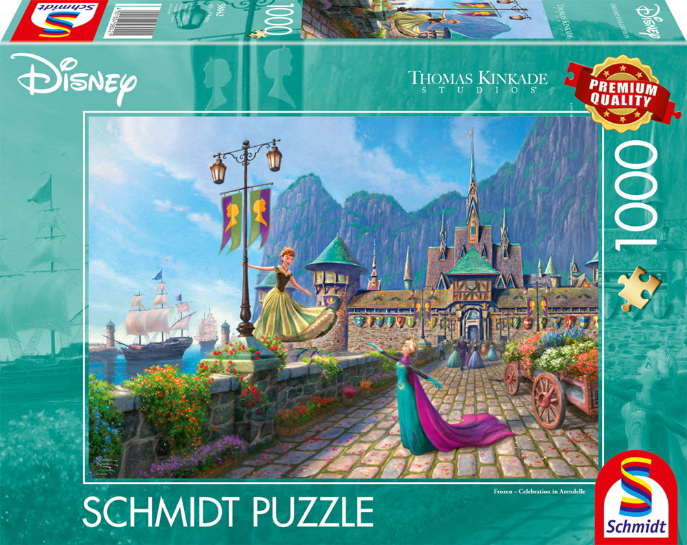 1000 Teile Schmidt Spiele Puzzle Thomas Kinkade Disney Frozen Celebrating in Arendelle 58042