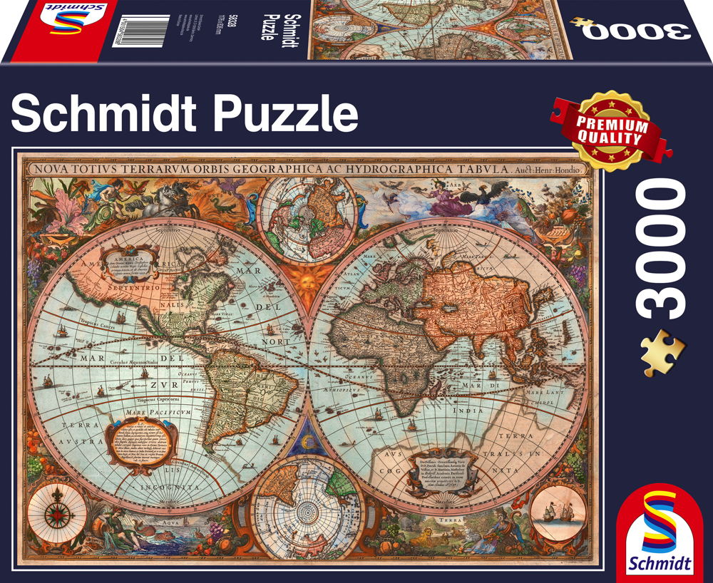 3000 Teile Schmidt Spiele Puzzle Antike Weltkarte 58328