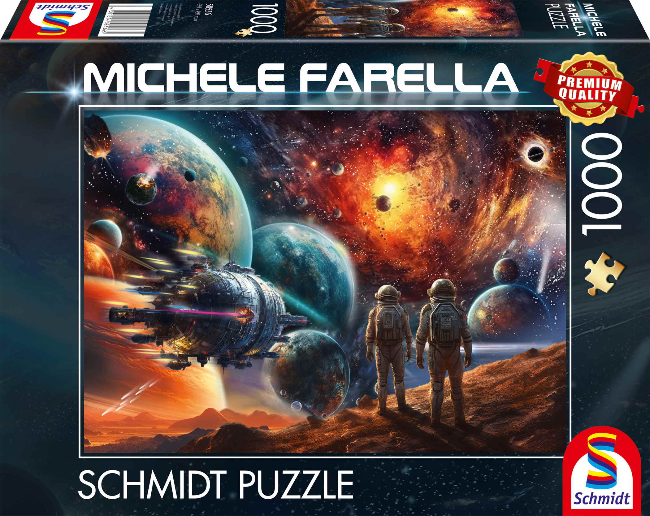 1000 Teile Schmidt Spiele Puzzle Michele Farella Kosmische Farbenpracht Reise ins Weltall 58536