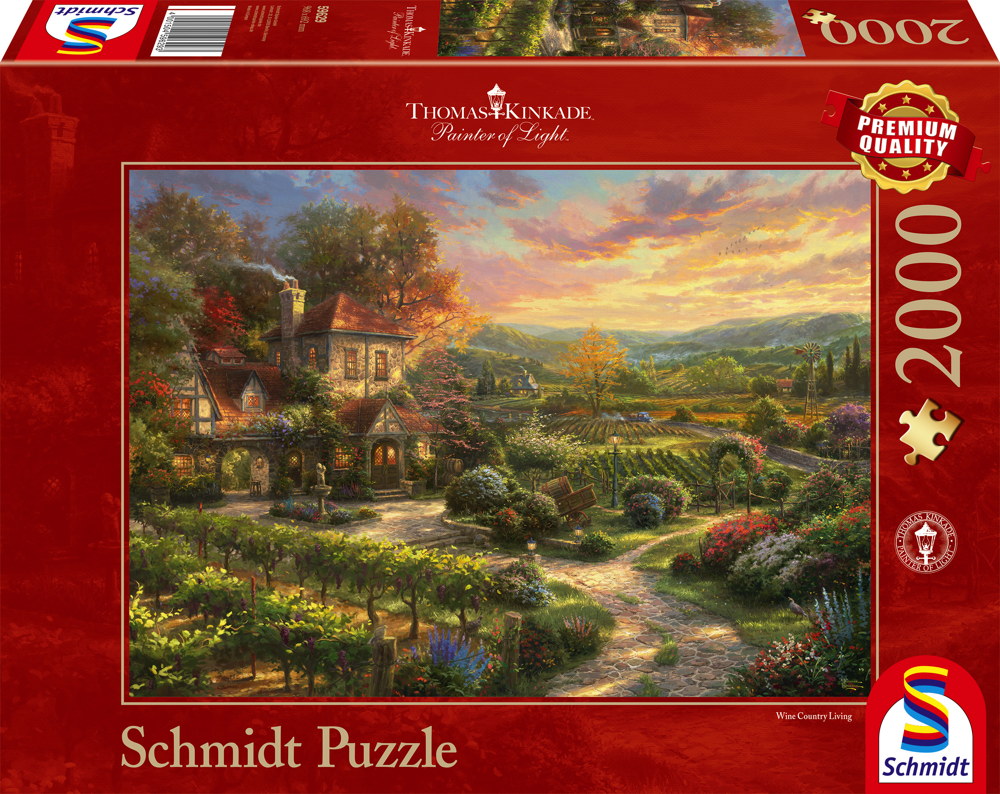 2000 Teile Schmidt Spiele Puzzle Thomas Kinkade In den Weinbergen 59629