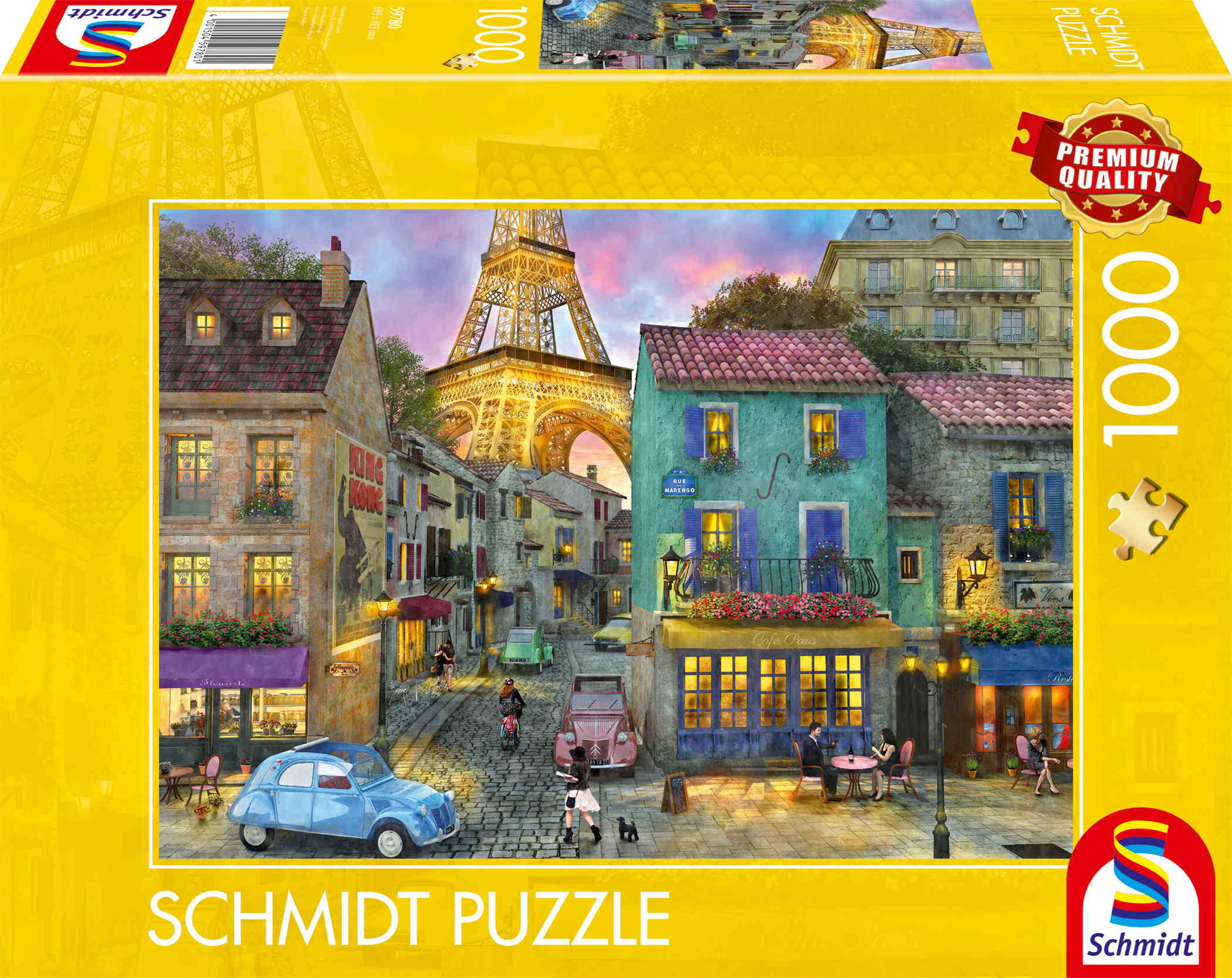 1000 Teile Schmidt Spiele Puzzle In den Straßen von Paris 59780