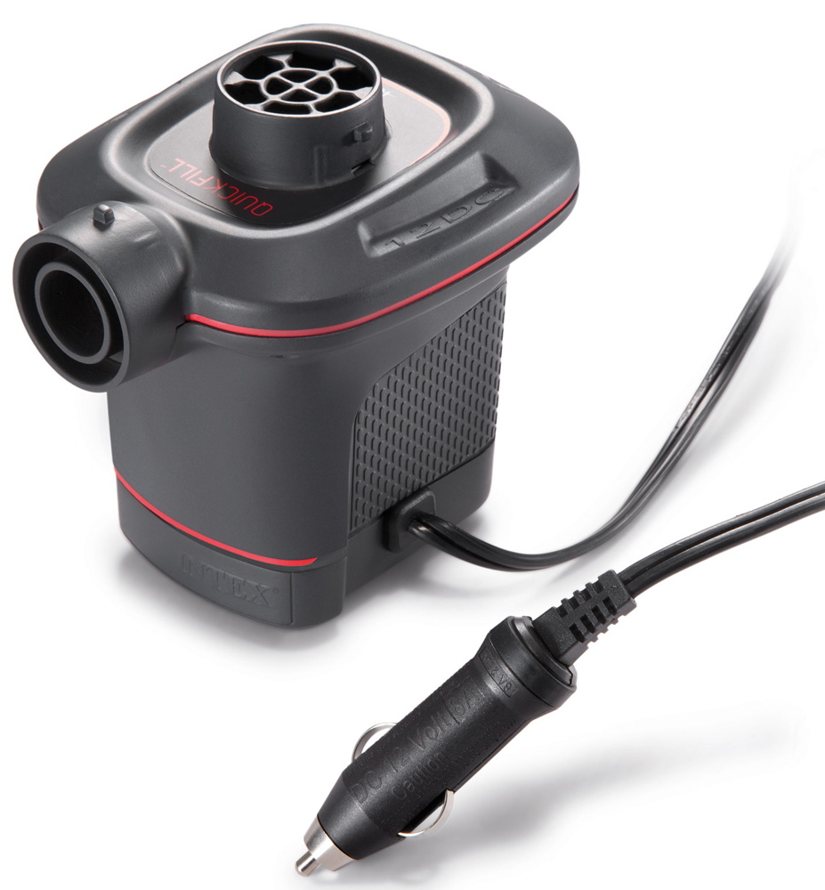 Intex Luftpumpe Air Pump elektrisch 12V mit 3 Verbindungs-Düsen Pumpleistung 650 l/Min 66636