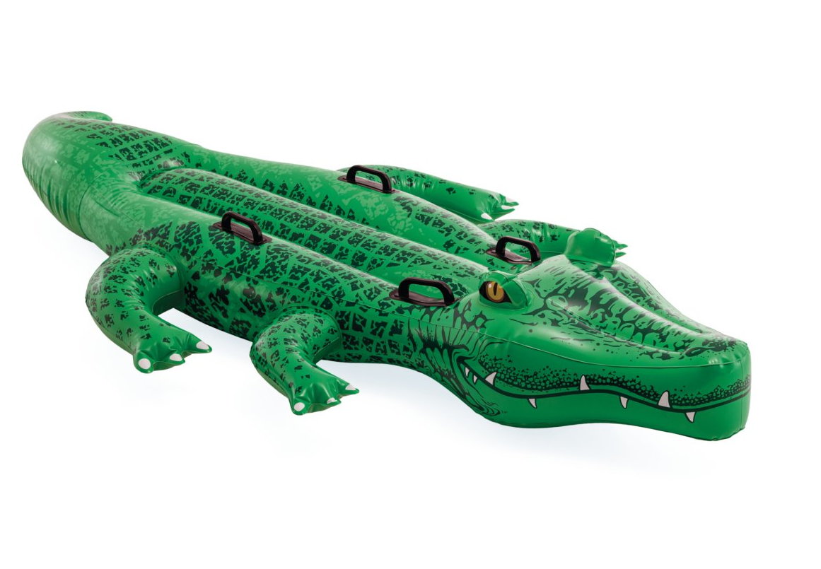 Intex Wasser Spielzeug Ride-On Krokodil Giant Gator 203cm x 114cm ab 3 Jahren 58562NP